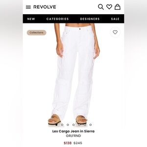 GRLFRND White Lex Cargo Jeans